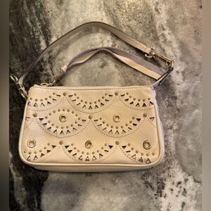 Aimee Kestenberg Laser Cut Studded Pouchette Mini Shoulder Bag